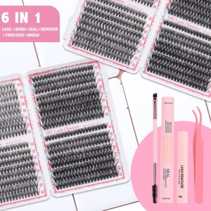 Segment Cluster Lashes Hand Made Individual Mix Curl Natural Faux Mink DIY Lash Clusters Fan Eyelashes