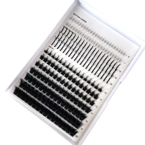 Segment Cluster Lashes Handmade Individual Mix Length Natural Faux Mink DIY Lash Clusters Kit Custom Logo Fan Eyelashes