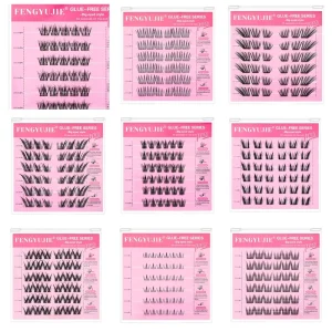 Self Adhesive No Bad Lash Cluster Eye Lashes Cluster No Glue Needed DIY Eyelash Extension Kits Vendor