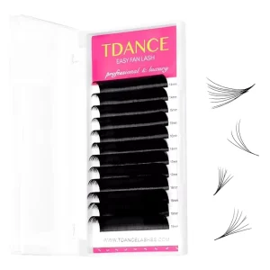 Self Fanning Handmade Vegan Cruelty Free Korea PBT Fiber Eyelash Extension Supplies Easy Fan Lash Extension Trays Russian Volume