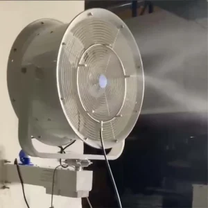 Shakeable Head 201 Stainless Steel Wall mounted Fan Mist Sprayer Large Air Volume Electric Outdoor Misting Fans With Water 600mm