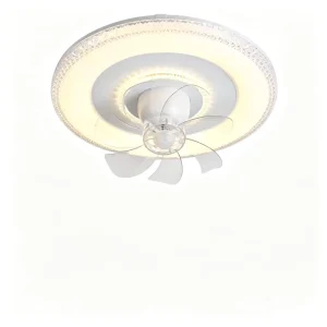 Shaking Head Fan Light Bedroom Ceiling Light 360 Degree Shaking Head Children’s Room master Bedroom Fan Light cream Fan Light