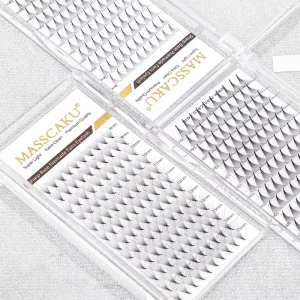 Sharp Base Narrow Stem Premade Fans Eyelash Extension 0.07mm 6D-20D Thin Pointy Base Russian Fans Ready Volume Makeup
