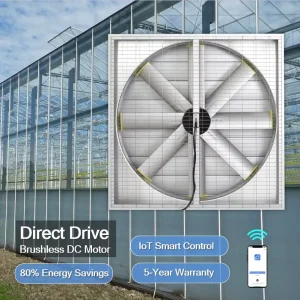 Shutter Industry Fan Aluminum Alloy Housing Solar Powered Poultry Farm Livestock Cooling Ventilation Exhaust Fan 5 Year Warranty
