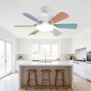 Silent Ceiling Fan with Light for Heat Relief Bedroom Cooling Fan with Remote
