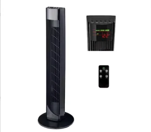 Silent Multifunctional Leafless Electric Pedestal Tower Fan Intelligent Display Mechanical