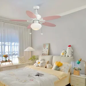 Silent Operation Bedroom Commercial Luxury Ceiling Fan Classic Kids 220V Ceiling Fan With Light