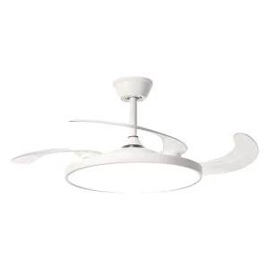 Silent Smart LED Ceiling Fan with Light for Study Room 3 Color Dimmable Remote & APP Control Energy Saving Easy Install