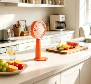 Simple 3 in 1 Wearable Rechargeable Battery Powered Low Noise Ultra Quiet Portable Handheld Desk Fan Stand for Outdoor Car Use