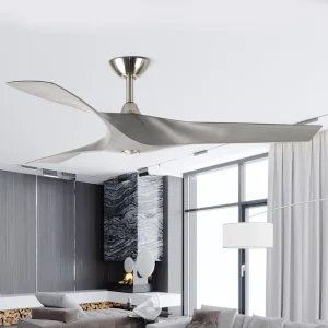 Simple Design 52 Inch 3 ABS Blades DC Motor Energy Saving Remote Control Ceiling Fan Without Light