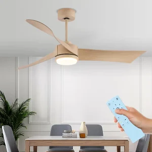 Simple Design 54 Inch Remote Control DC Motor Modern Decorative Living Room Comfortable Led Ceiling Fan With Light