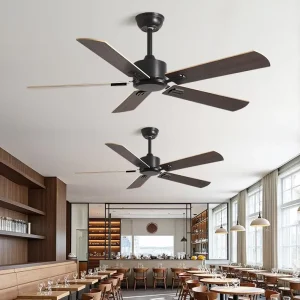 Simple Living Room Decoration Factory Direct 48 52 56 Silent Stainless Steel Ceiling Fan for Household Use Air Cooling Fan