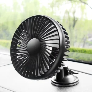 Single Head 5.5 Inch 360 Rotating USB Cooling Auto Air Cooler Fans USB Car Fan Portable Plastic Suction Cup Fan for Cars Office