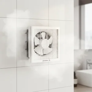 Single Way 8 Inch 32W Square Wall Mounted Household Kitchen Bathroom Ventilation Exhaust Fan Oil Bearing Low