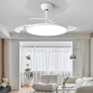 Slim Style Intelligent Remote Control Ventilador De Techo Con Luz 6 Wind Speed 3-Color LED Ceiling Fan
