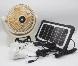 Small 7 Inch Rechargeable USB Desk Table Fan Solar Electric Fan for Home and Outdoor Use