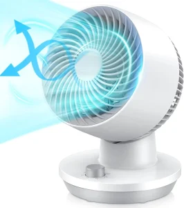 Small Air Circulator Fan 3 Speeds Powerful Airflow Oscillating Table Fan
