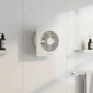 Small Air Ventilation Window Mounted Exhaust Fans Electric Plastic Oscillating 1.5m min 39 DB for Hotel Household Use