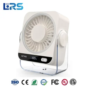 Small Desk Fan Rechargeable USB 199 Speeds 5000mAh 18-Hour Battery 120 Adjustable Tilt Quiet for Home/Office Camping Travel