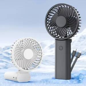 Small Fan Mini High Speed Cooling Fan Handheld Desktop Table Stand Speed Wind Adjustable for Office Car Travel Camping Outdoor