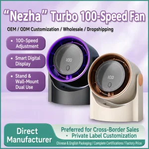 Small Fan with LED Real time Electric Digital Display 360° Rotate Rechargeable Air Circulator Fans for Office Mini Desk Fan