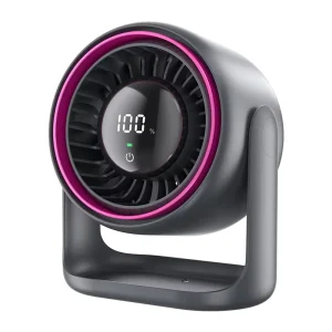 Small Mini 3600mAh Bladeless USB Rechargeable Air Circulator Fan 100 Speeds 90 Adjustable Tilt Quiet Portable Desktop Fan Car