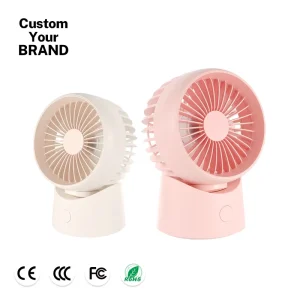 Small Oscillating Table Fan USB Rechargeable 4-Speed Silent OEM Custom LOGO Factory