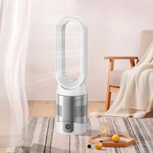 Smart 2 in 1 Bladeless Fan Air Cooler with Air Purifier HEPA Filter and Negative Oxygen Ions for Office & Home Use