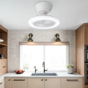 Smart 3 in 1 LED Ceiling Fan Remote Control Lighting Lamp E27 Converter Base 85 265V for Bedroom and Living Room