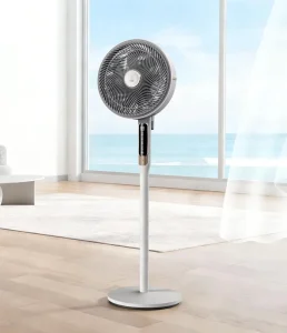 Smart AI Voice Electric DC Pedestal Fan 36 Speed 8 Shape Oscillating Remote Control Adjustable Height Mosquito Repellent Aroma