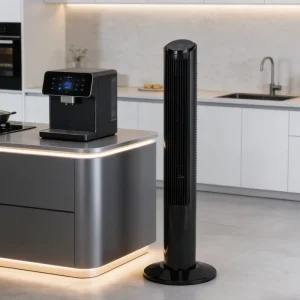 Smart Bladeless Pedestal Remote Control Oscillating Electric Air Cooling Tower Fan for Household Outdoor RV Use Energy Efficient