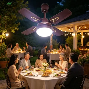 Smart Ceiling Fan with Led Light 24 Inch AC 220V 4 Blades 5 Speeds