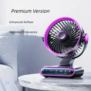 Smart Desktop Circulation Fan with 100 Speeds 4 Modes Timer and Long Battery for Home Office Outdoor