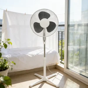 Smart Electric Plastic Mechanical Household Indoor Modern Ventilation Fan Three Blades Oscillating Electric Fan