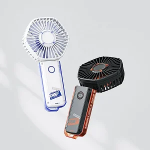 Smart Folding Mini Electric Handheld Fan Three Speed Plastic Rechargeable Battery 2400mAh Portable Outdoor Hotel Household Use