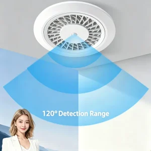 Smart Human Motion Sensor Exhaust Fan Remote Control Powerful Quiet Ventilation for Home Bathrooms Dual Ball Bearing 110-220V