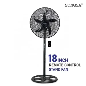 Smart Industrial Tower Air Circulator Fan 18 Inch Remote Control Oscillating Silent Standing Cooling Electric Pedestal Floor Fan