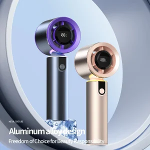 Smart Rechargeable Bladeless Portable Fan with USB Battery Power for Outdoor Car & Hotel Use Mini Electric Fan