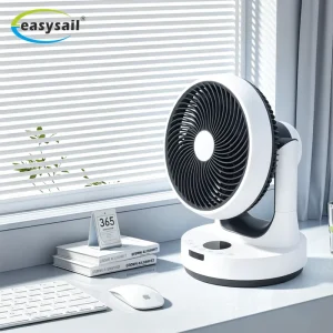 Smart Touch Screen 12H Timer 4 Modes Portable Handle Design Electric Cooling Fan with Remote Control Low Noise
