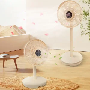 Smart Tower Pedestal Fan with Automatic Speed Gesture Control Portable Folding Visual Fan Human Following Floor Fan