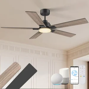 Smart Tuya WiFi Kids Ceiling Fan Light LED Nordic Remote Control Children Bedroom Living Room Dining Room Home Ceiling Fan Light