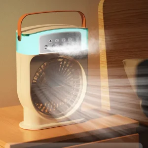 Smart Type c Mini Rechargeable Standing Fan Industrial Outdoor Cooler Room air Conditioner Humidifier Water Mist Fan
