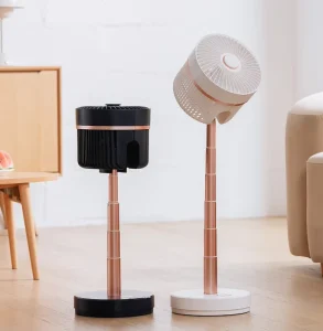Smart USB Rechargeable Air Cooler With Timer Setting Function Home Office Adjustable Height Aromatherapy Retractable Storage Fan