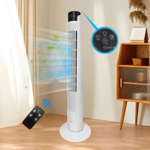 Smart WIFI Remote Control Electric Fan Quiet Silent Cooling Air Cooler Tower Fan