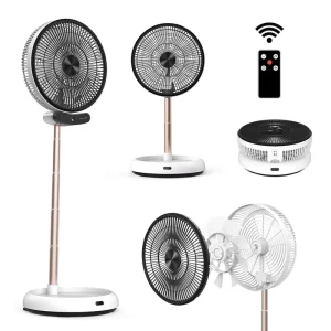 Smart Wireless Pedestal Fans Rechargeable Air Cooling Stand Oscillate Bldc Fan Folding Electric Smart Stand Fan