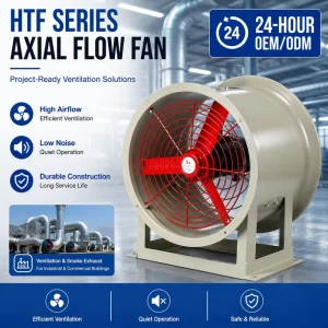 Smoke Ventilation Exhaust Tube Explosion Proof Industrial Axial Flow Fans With AC Motor