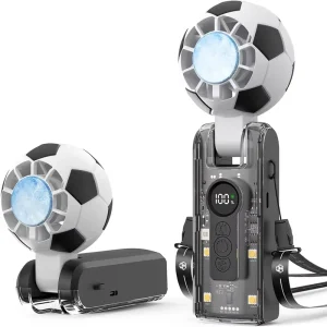 Soccer Shaped Portable Mini Fan 100 Speed Handheld Turbo Fan High Speed Ice Cooling Handheld Fan