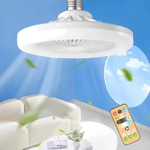 Socket Ceiling Fan Light with 3 Color Temp Low Profile Enclosed Dimmable Fanlight with Remote 3 Fan Speed E26 E27