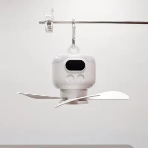 Socket Ceiling Fan With Lights and Remote Control Rechargeable Mini Silent Brushless Motor Ceiling Fan