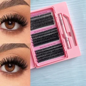 Soft Russian Volume Eyelash Extension Trays Dark Matte Black Silk Mink Cashmere Fan Eyelashes